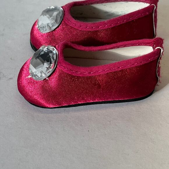 Red Dress Shoes with Sparkly Toe Decoration - Picture 3 of 4